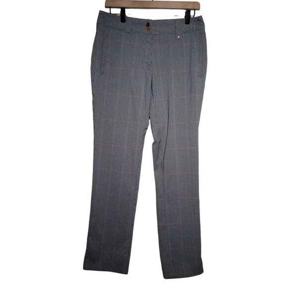 Nike Golf Womens Pants Size 6 Plaid Zip Pockets Slit Ankle Gray Straight Leg - Picture 1 of 7
